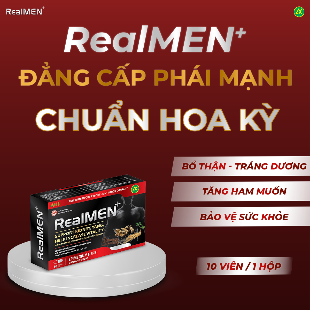 Viên Uống Realmen+ Tăng Cường Sinh Lý Nam Chính Hãng