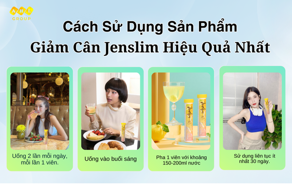 Các bước sử dụng viên sủi giảm cân Jenslim