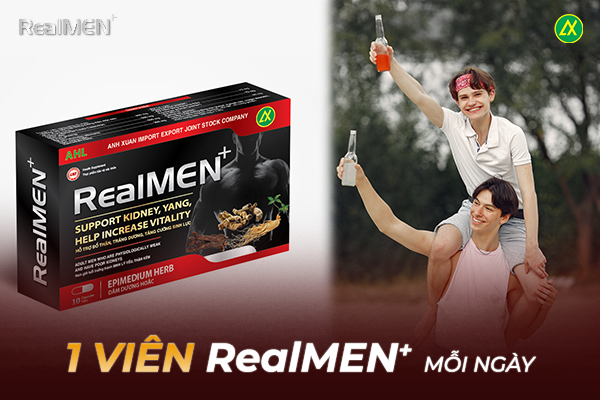 1 viên Realmen+ mỗi ngày cho nam giới 18 tuổi rối loạn cương dương