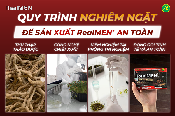 Quy trình nghiêm ngặt để sản xuất ra sản phẩm Realmen+ an toàn